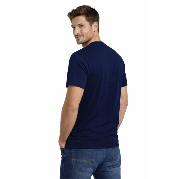 Męska koszulka T-shirt 100% miękka bawełna granatowa roz. 3XL